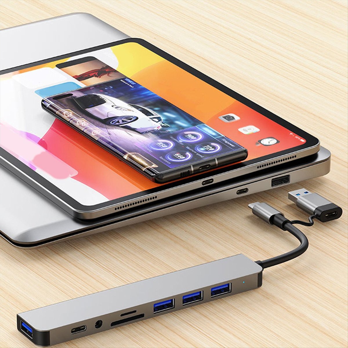 Laptop Accessories Hub - Friendly!8 in 2 USB +Type C