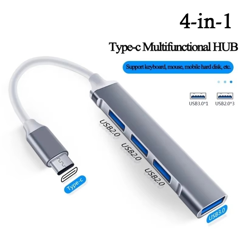 Laptop Accessories For Programmers - 4 Ports Multi Splitter USB 3.0