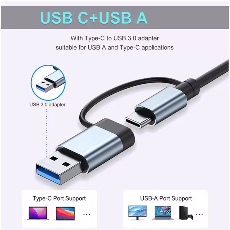 7 Ports USB A C Hub Concentrat - đánh giá và giá Laptop Accessories For Programmers