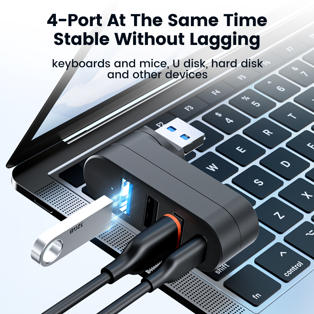 4 In 1 USB 3.0 Hub 180 Degree  - đánh giá và giá Laptop Accessories Hub