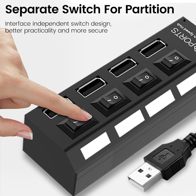 USB 2.0 Hub Multi USB Splitter - đánh giá và giá Laptop Accessories Hub