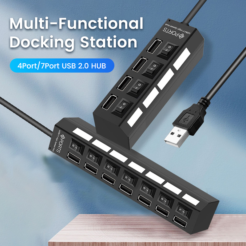 USB 2.0 Hub Multi USB Splitter - đánh giá và giá Laptop Accessories Hub