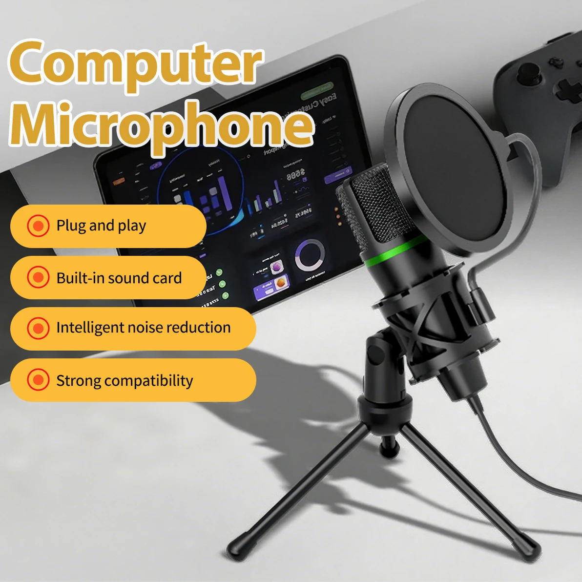 Condenser Microphone USB Wired - đánh giá và giá Laptop Accessories For Programmers