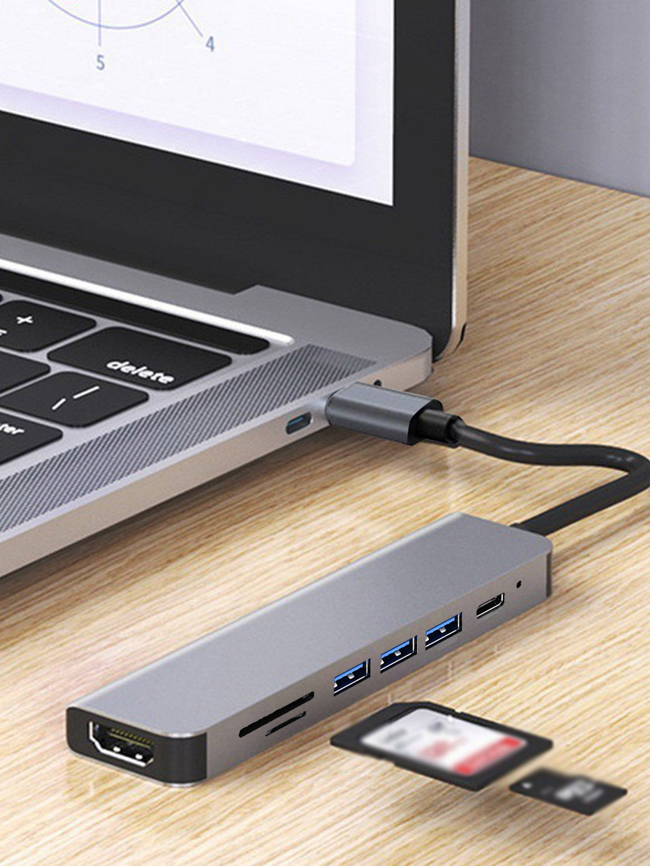Cross-border 7-in-1 USB hub wi - đánh giá và giá Laptop Accessories Hub