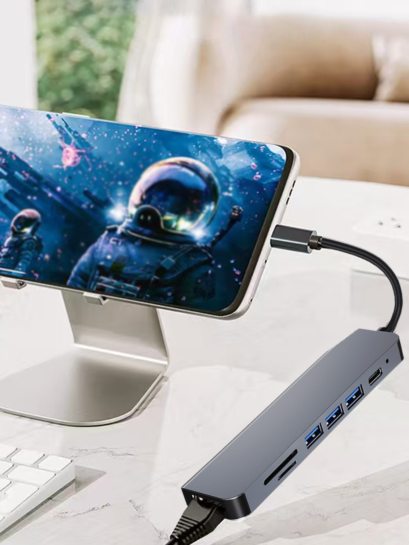 Cross-border 7-in-1 USB hub wi - đánh giá và giá Laptop Accessories Hub