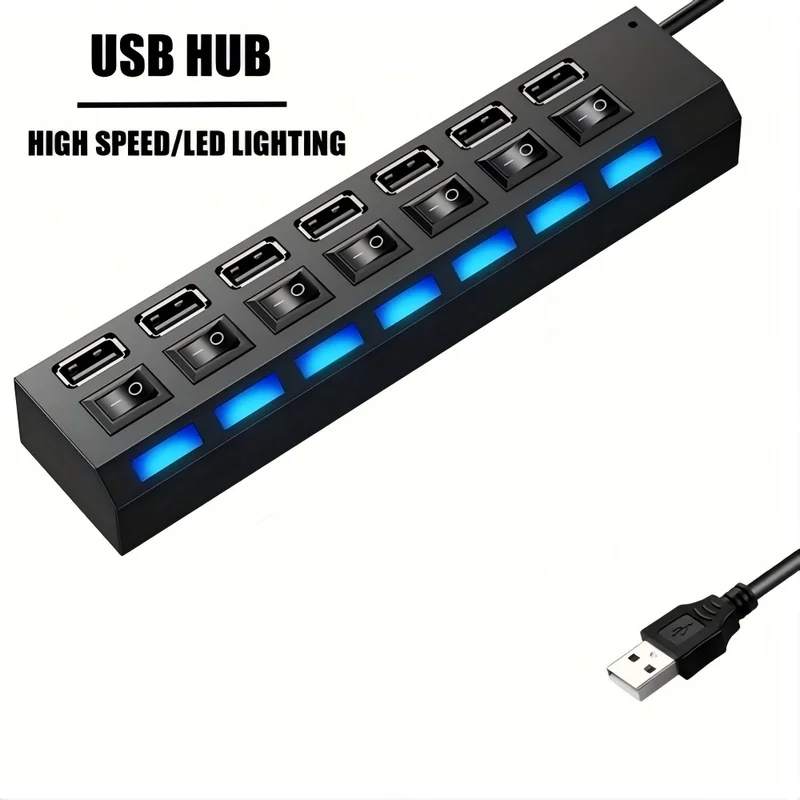 7 Ports USB 2.0 Hub LED 5Gbps  - đánh giá và giá Laptop Accessories Hub