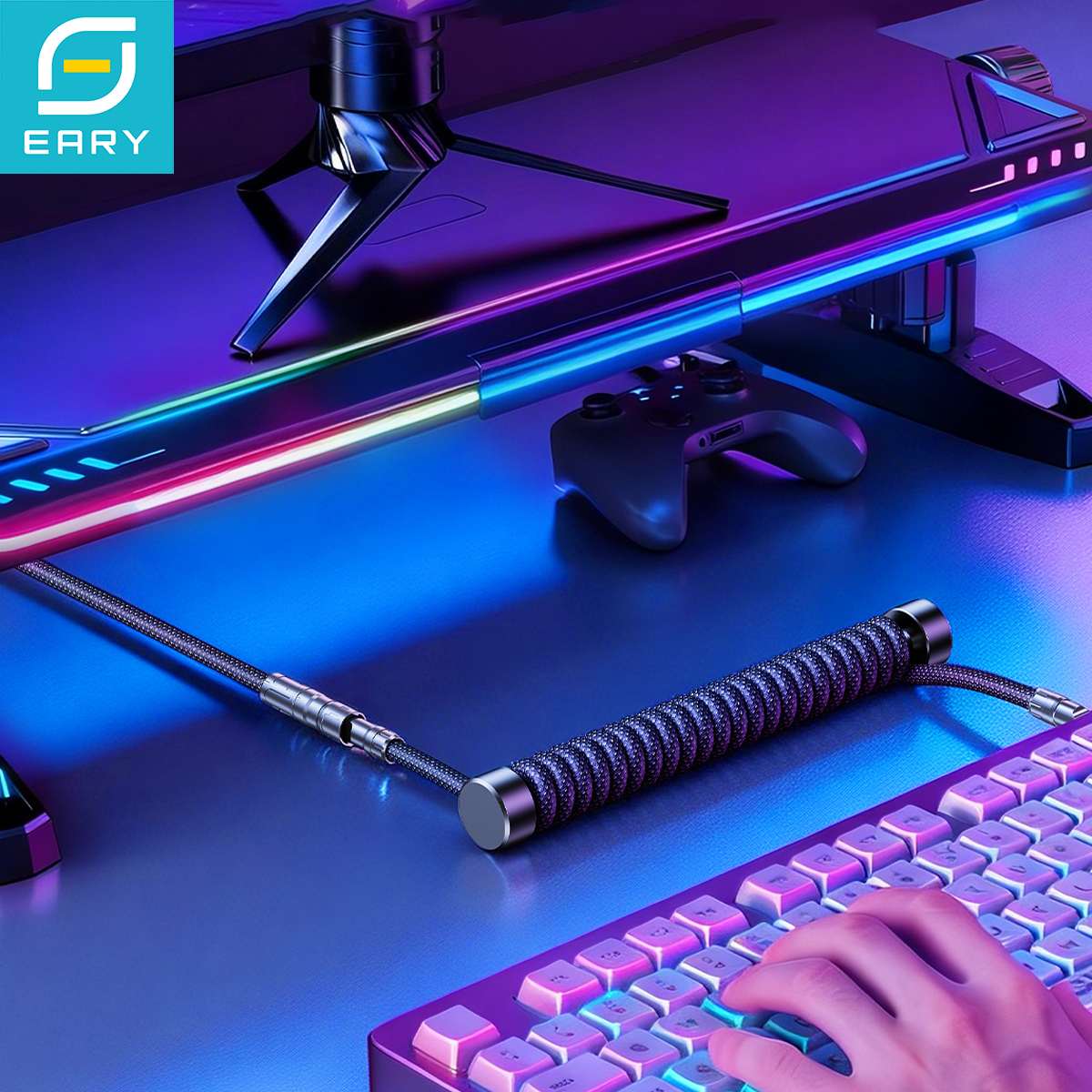 Eary 1.2m Coiled Keyboard Cabl - đánh giá và giá Laptop Accessories For Programmers
