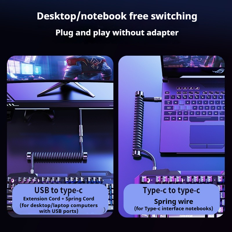 Eary 1.2m Coiled Keyboard Cabl - đánh giá và giá Laptop Accessories For Programmers
