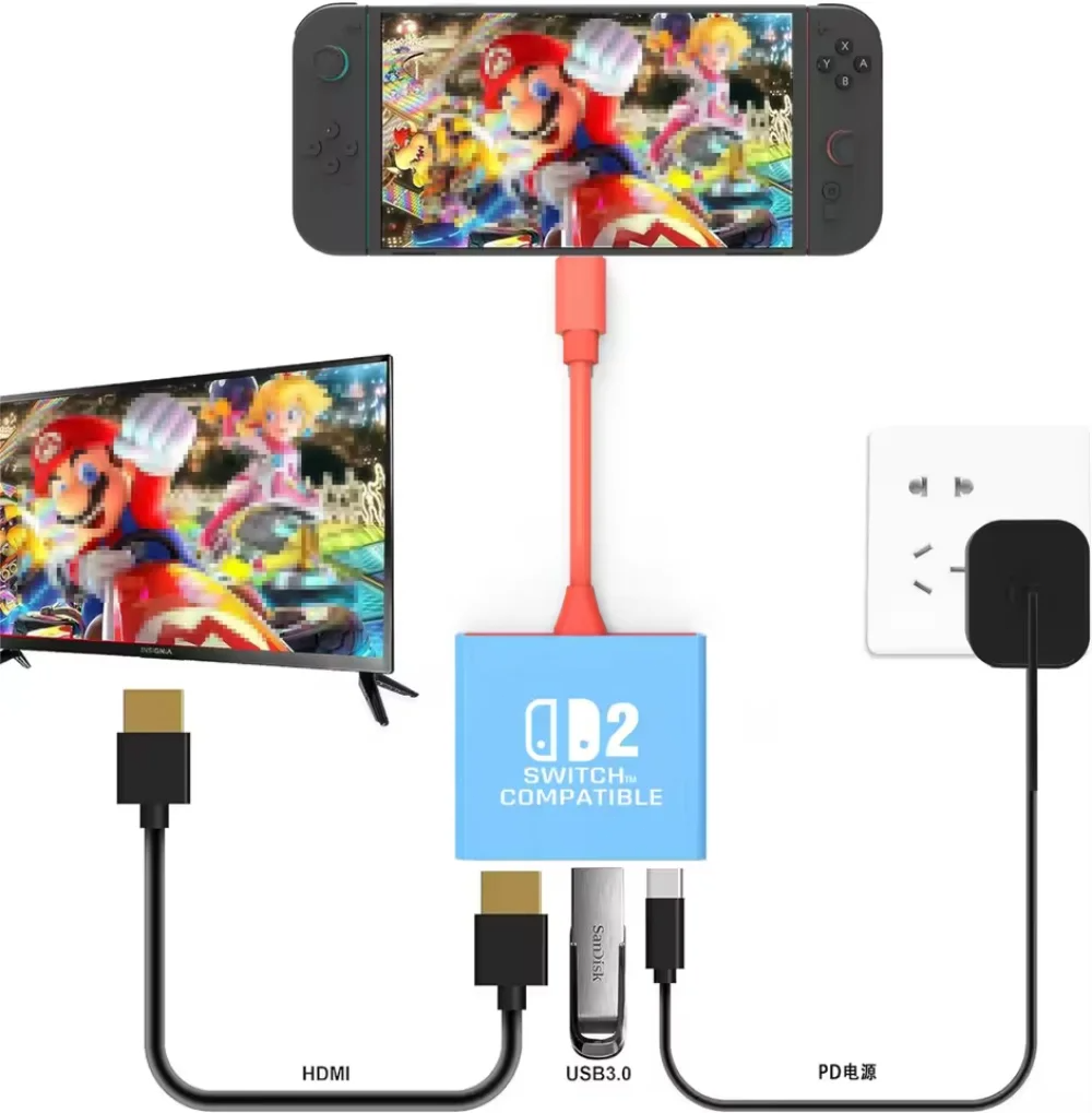 Switch 2 Dock HDMI 4K USB 3.0  - đánh giá và giá Laptop Accessories Hub