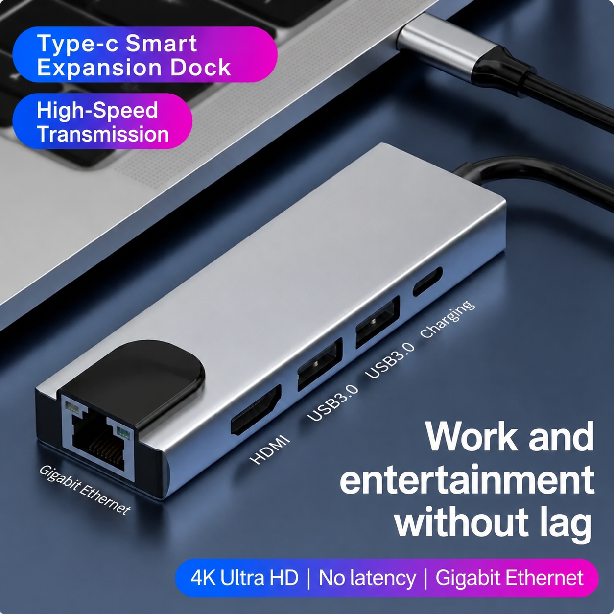 Type-C 5-in-1 Multifunctional  - đánh giá và giá Laptop Accessories Hub